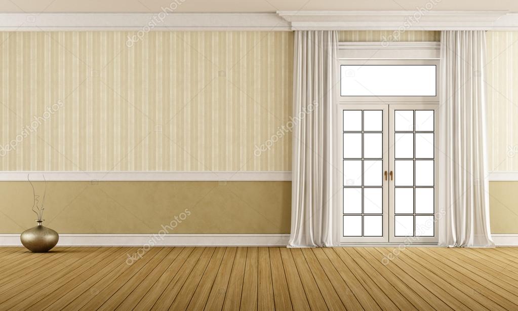 Classic empty room with closed window Stock Photo by ©archideaphoto 56883575