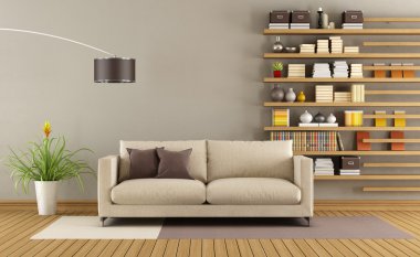 Contemporary living room clipart