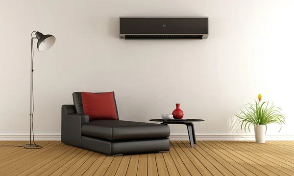 Living room with air conditioner — Stock Photo, Image