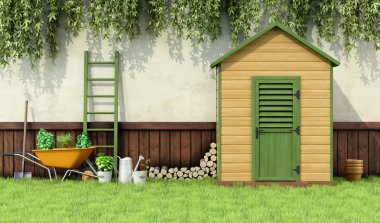 Garden shed clipart