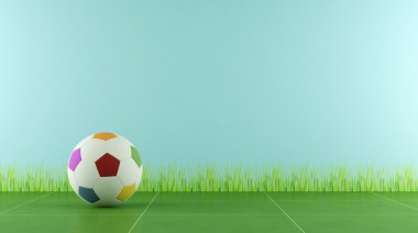Renkli futbol topu ile oyun odası