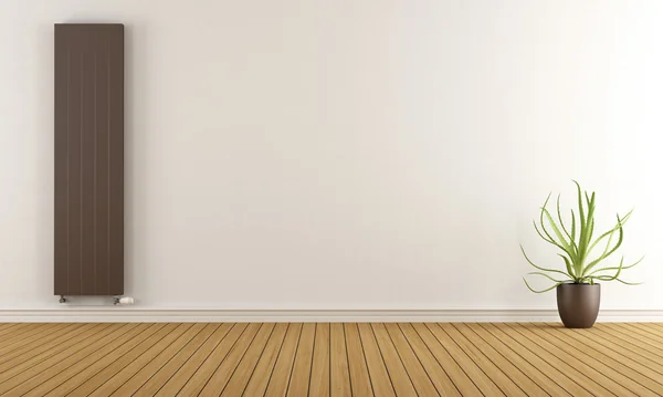 Isıtıcı ile boş oda — Stok fotoğraf
