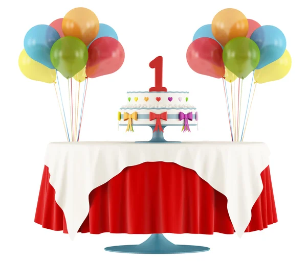 Happy first birthday — Stock Photo, Image