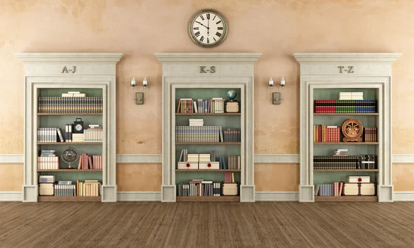 Klassische Bibliothek — Stockfoto