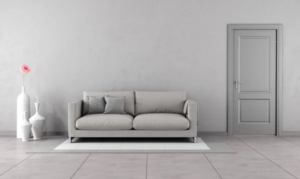 Gray living room — Stock Photo, Image