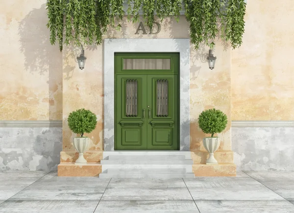 Outdoor entrance of a country house — Stock Photo, Image