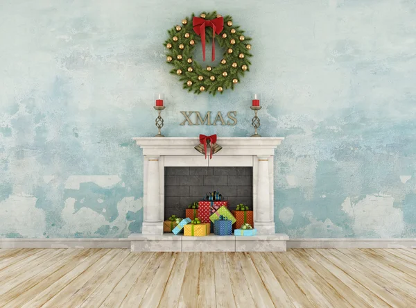 Vintage christmas room — Stockfoto