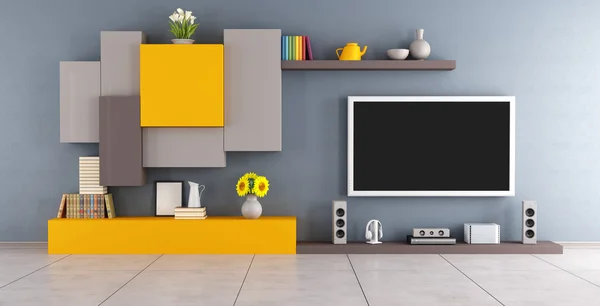 Modern lounge ile tv koymak — Stok fotoğraf