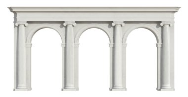 İyonik colonnade beyaz