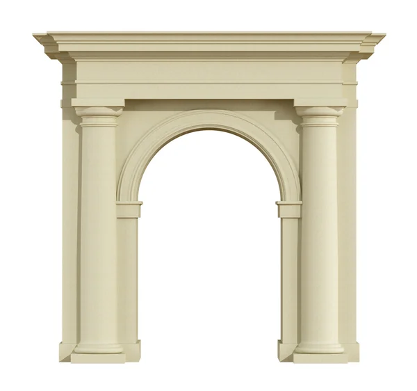 Arco classico isolato su bianco — Foto Stock