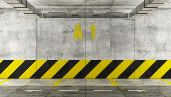 Lege ondergrondse parking — Stockfoto