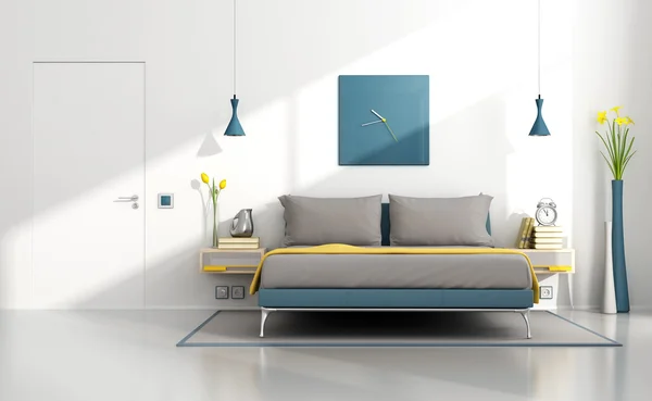 밝은 현대 침실 — 스톡 사진