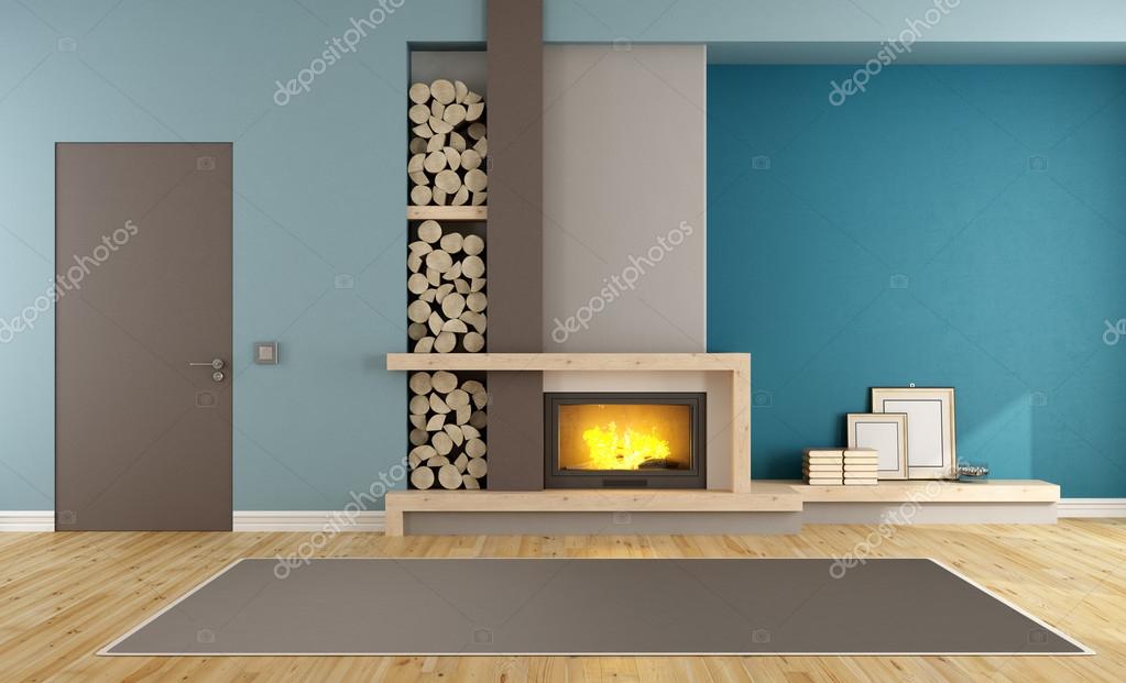 hedendaagse woonkamer met open haard — Stockfoto © archideaphoto ... hedendaagse woonkamer met open haard — Stockfoto © archideaphoto ...