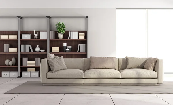 Moderní světlé obývací pokoj — Stock fotografie