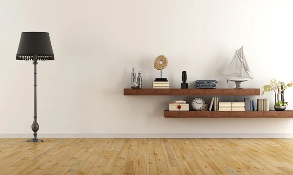 Prázdný retro obývací pokoj — Stock fotografie
