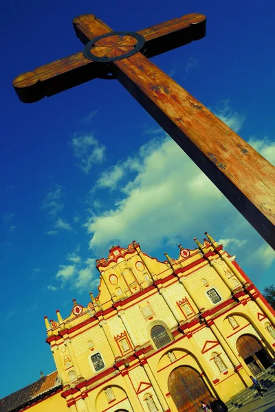 Katedrála San Cristobal de Las Casas Stock Fotografie