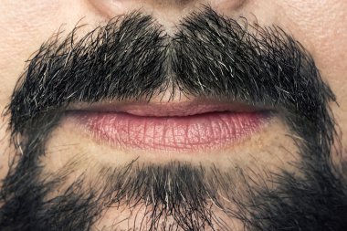 Erkekler bıyık ve dudakları portre