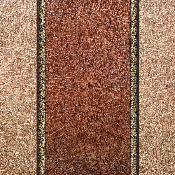 Combined stitched leather background in vintage style — Stock Photo, Image