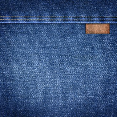arka plan basit denim ile deri etiket yakın çekim