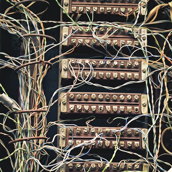 Old telephone switchboard — Stock Photo, Image