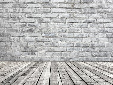 Tuğla duvar ve ahşap zemin ile Vintage Odası