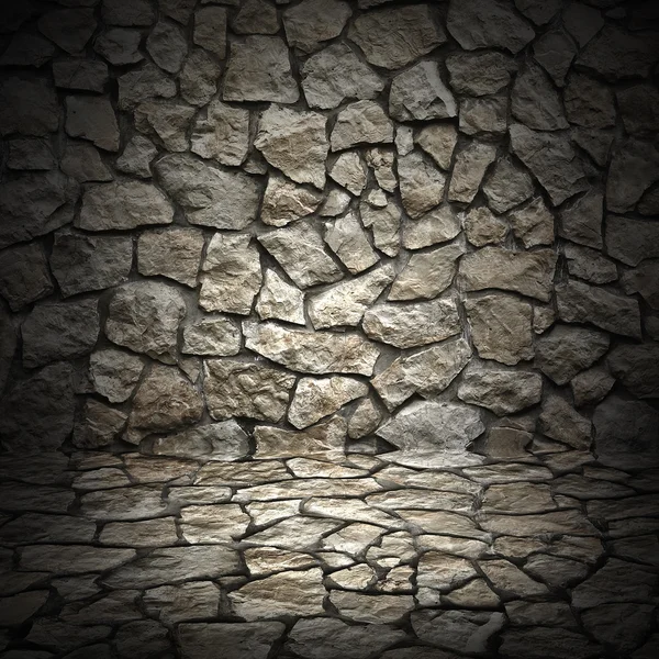 Old grunge wall of rough stones as background — Stock Photo, Image