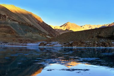 Mountain River Zanskar, Himalayas, North India clipart