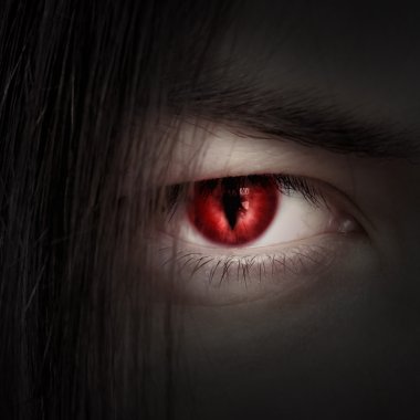 face of a young male vampire close up clipart