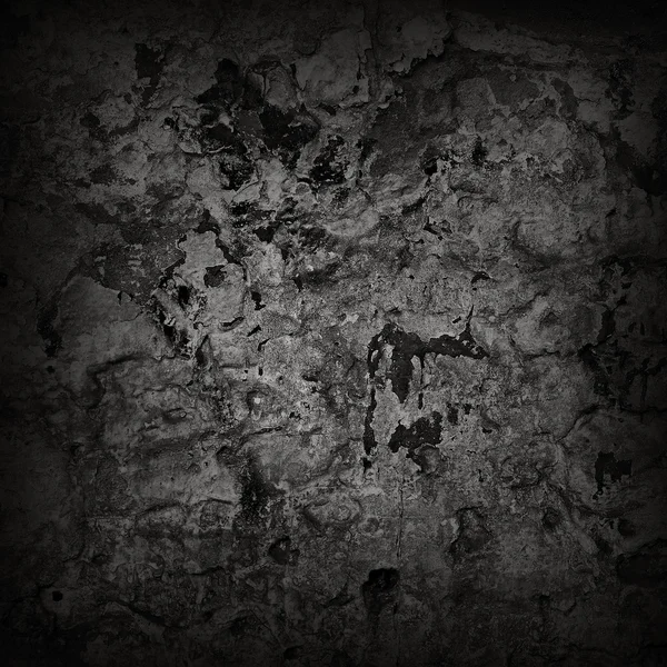 黑色白色旧石膏墙作为一个又脏又臭的背景 — 图库照片