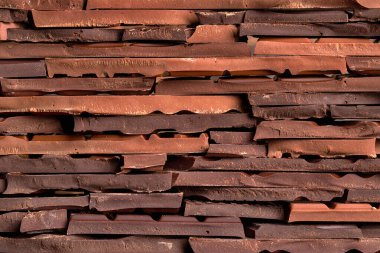 Çikolata deseni. Tatlı yemek, çikolata arkaplan.