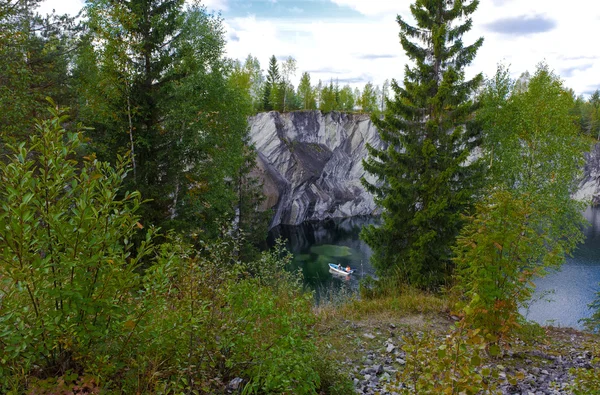 Famous beautiful marble quarry Ruskeala — Stock Photo, Image