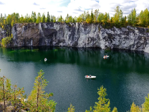 Famous beautiful marble quarry Ruskeala — Stock Photo, Image