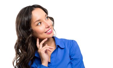 Çapraz kolları üzerinde gri backg izole iş kadın portre