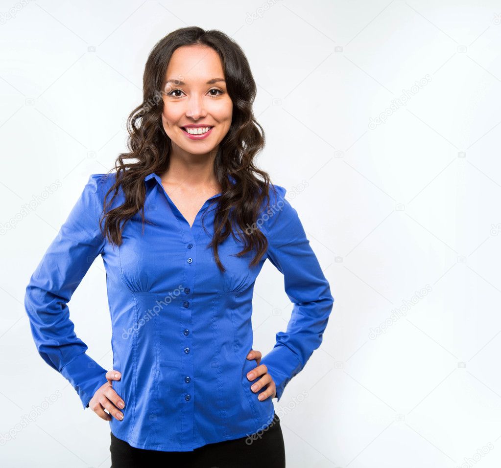 Successful business woman looking confident and smiling