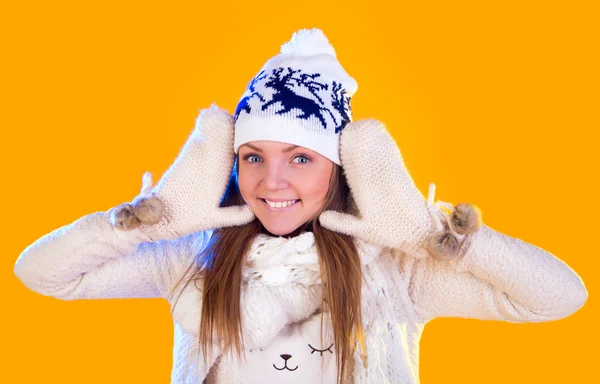 Mujer de Navidad. Hermoso Año Nuevo y Navidad regalo de vacaciones M —  Fotos de Stock