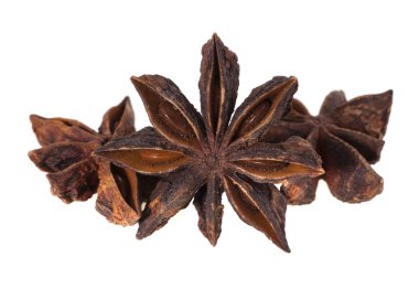 Beyaz arka plan üzerinde izole anasonu (yıldız şeklinde anason)