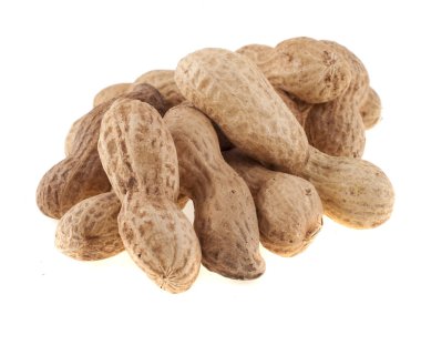 Beyaz arka plan üzerinde izole fıstık, demet