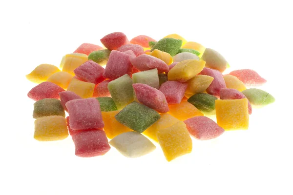 Multi-colored candy-pads on a white background — Stock Photo, Image