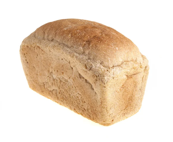 Pão branco isolado sobre fundo branco — Fotografia de Stock