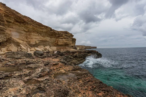 Crimeia Cabo Tarkhankut Marítima — Fotografia de Stock