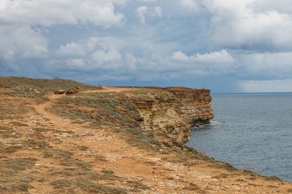 Krim Kap Tarkhankut Havsstrand — Stockfoto