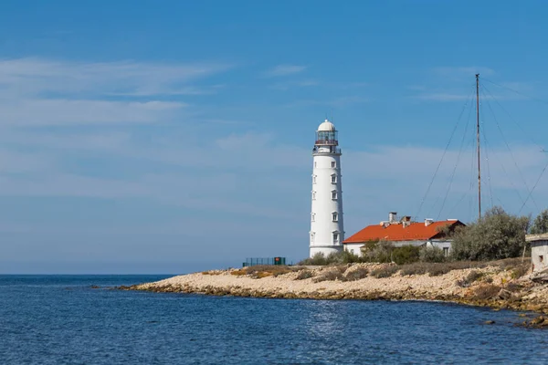 Krim Det Sevastopol Svarta Havet Fyrtornet Vid Cape Chersonesos — Stockfoto