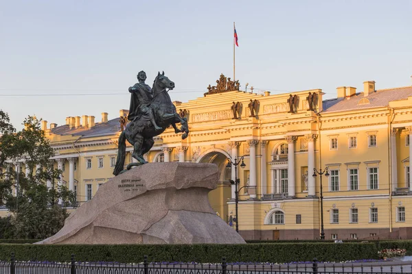 Rusland Sint Petersburg Bronzen Ruiter Senaatsplein — Stockfoto