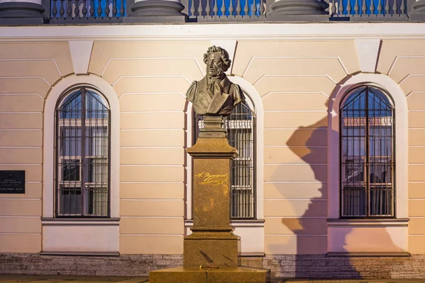 Rusland Sint Petersburg Monument Voor Poesjkin Voor Het Literair Museum — Stockfoto