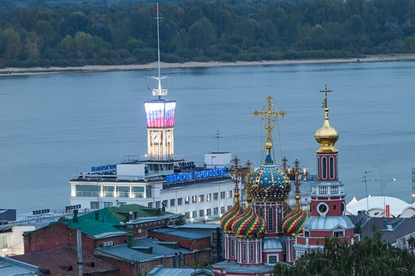 Ryssland Nizhny Novgorod Ovanifrån Byggandet Flodstationen — Stockfoto