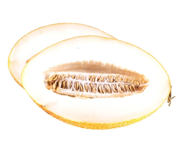 Mogen melon på vit bakgrund — Stockfoto