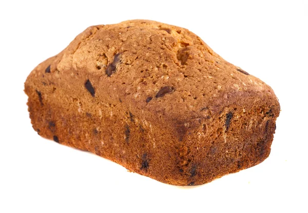 Muffins com passas isoladas em fundo branco — Fotografia de Stock