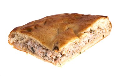 Muffins beyaz bir arka plan üzerinde izole cranberries ile