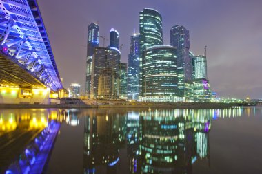 Rusya. Moskova. Köprü ve Dorogomilovskiy karmaşık 