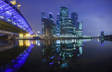 Rusya. Moskova. Köprü ve Dorogomilovskiy karmaşık 